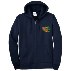 Wilson's Mills High School Embroidery Tall Full Zip Hoodie
