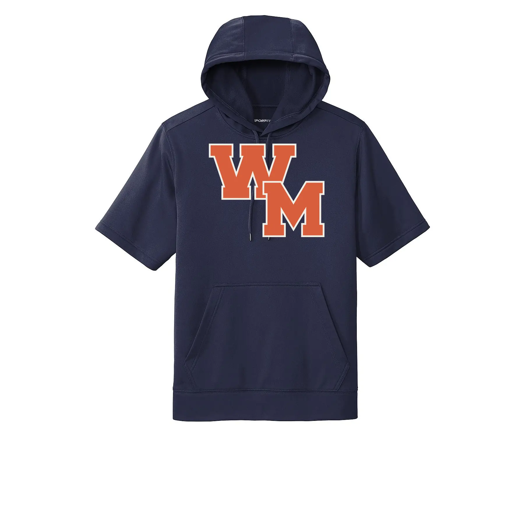 WM Logo Adult Short Sleeve Hoodie - Image 1