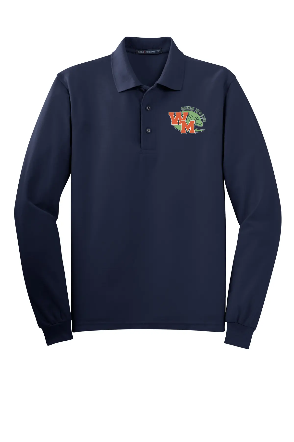Wilson's Mills High School Tall Long Sleeve Polo - Image 1