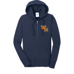 WM Embroidered Logo Ladies Full Zip Hoodie