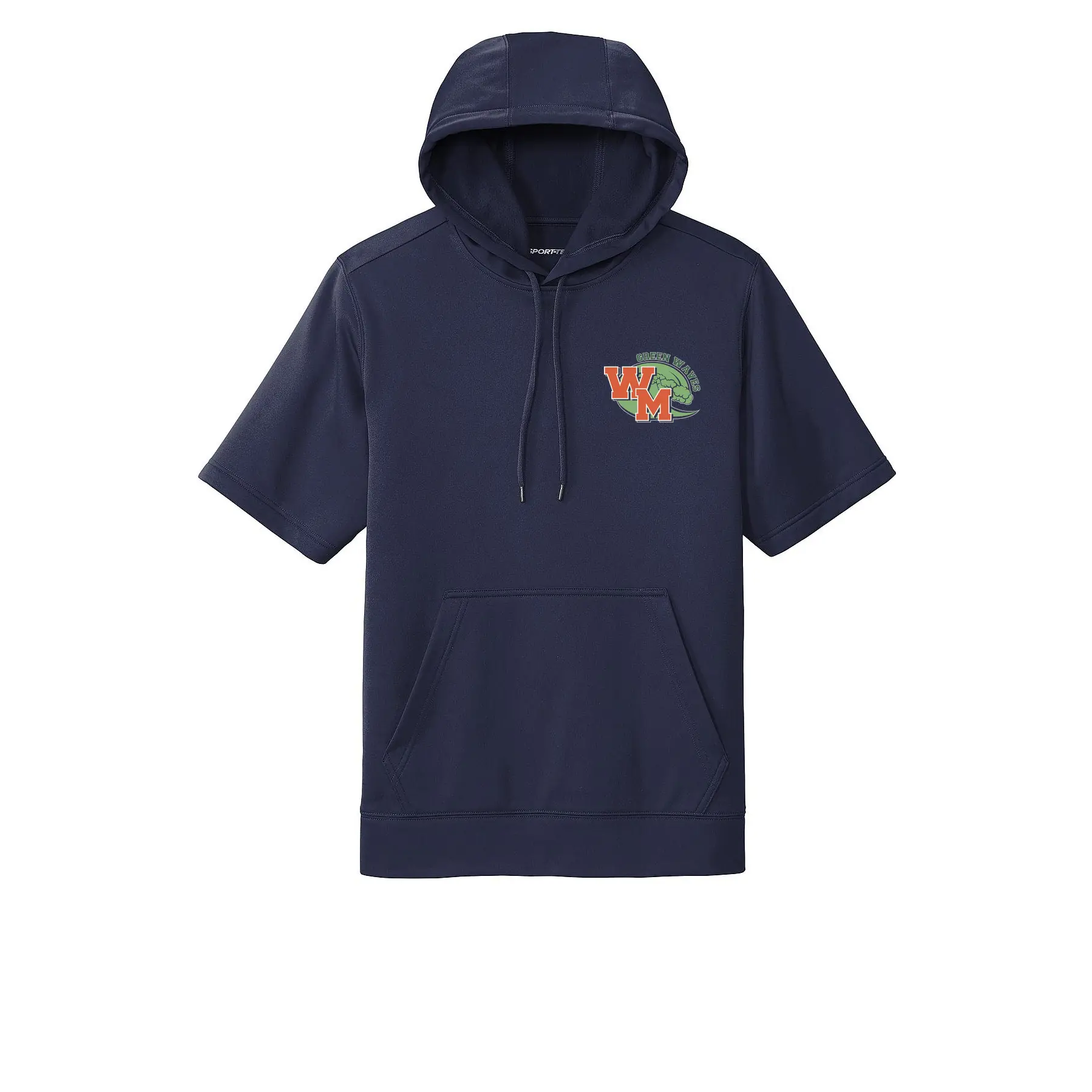 Left chest logo Adult Short Sleeve Hoodie - Image 1