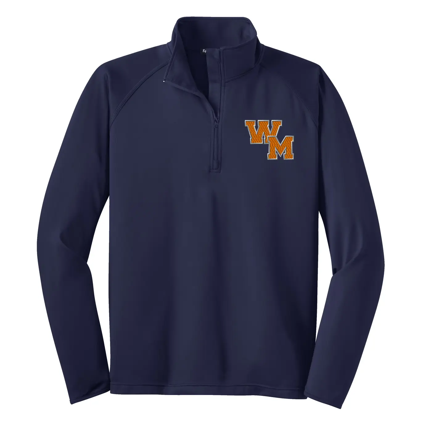 WM Embroidered  Logo Tall Quarter Zip - Image 1