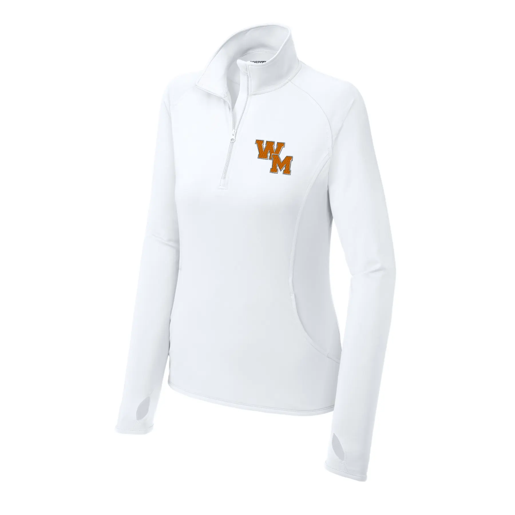 WM Embroidered  Logo Ladies Quarter Zip - Image 1
